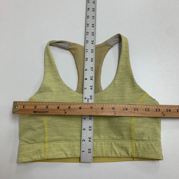 Outdoor Voices Doing Thing Bra Womens Small Heather Yellow Padded Mesh Racerback - Picture 8 of 14